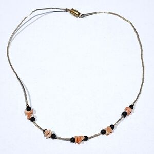 Gold Toned Beaded Choker Necklace Fashion Jewelry